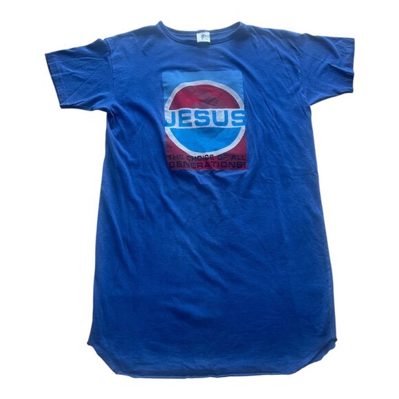 Warrior Tops - 90s Vintage Parody Shirt Pepsi Jesus The Choice Of The All Generations! One Size